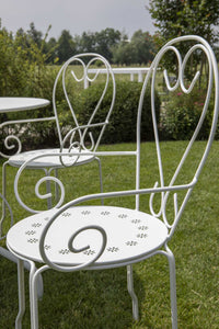 Sedia da Giardino 49x48xh90 cm in Metallo New Old Bianco
