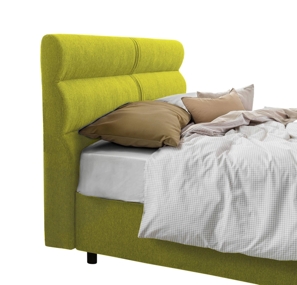 Letto Matrimoniale Briaglia, Letto Matrimoniale Sfoderabile Made in Italy, Verde