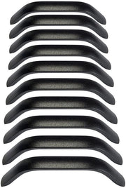 Maniglia per armadi in alluminio, 112 mm, 10 pz, altezza 23 mm, con viti, colore antico nero