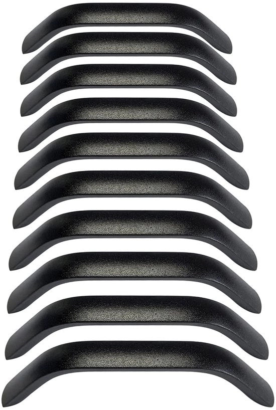 Maniglia per armadi in alluminio, 112 mm, 10 pz, altezza 23 mm, con viti, colore antico nero