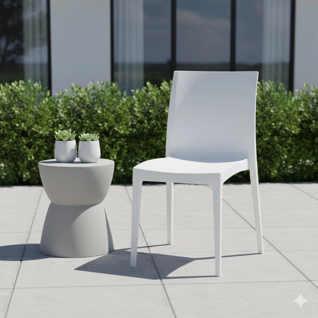 SEDIA IMPILABILE 'MADAM' Col. Bianco - PRO GARDEN