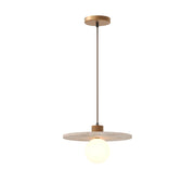 Lampada sospensione moderna sfera vetro bianco pietra G9 7W