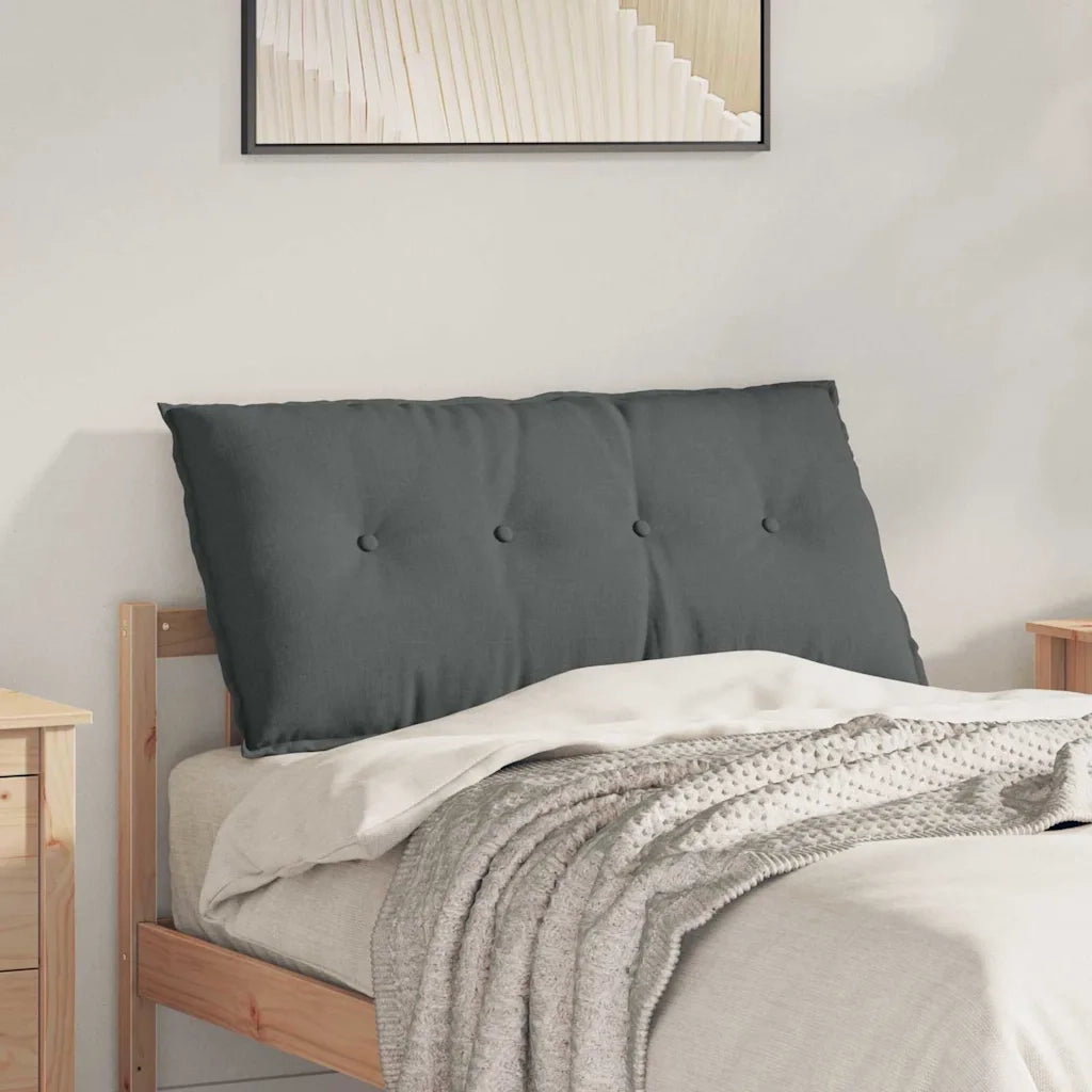 Cuscino per Schiena | Cuscino dorsale Grigio scuro 100 x 19 x 50 cm Tessuto