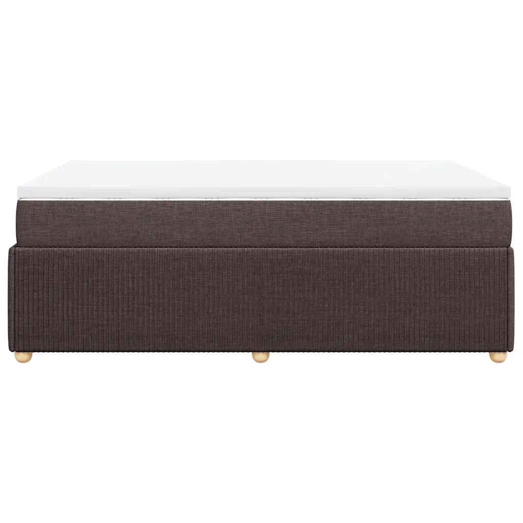 Giroletto a Molle con Materasso Marrone Scuro 120x200cm Tessuto 3285563