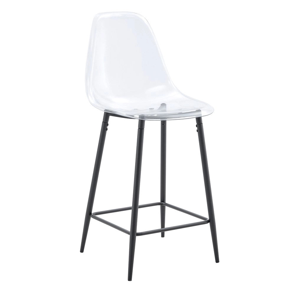 Set 2 Sgabelli da Bar Trasparenti ¨C MINIMAL ¨C Struttura in Metallo, Design Moderno