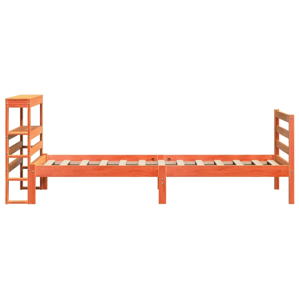 Letto senza Materasso Marrone Cera 75x190 cm in Legno di Pino 3305836