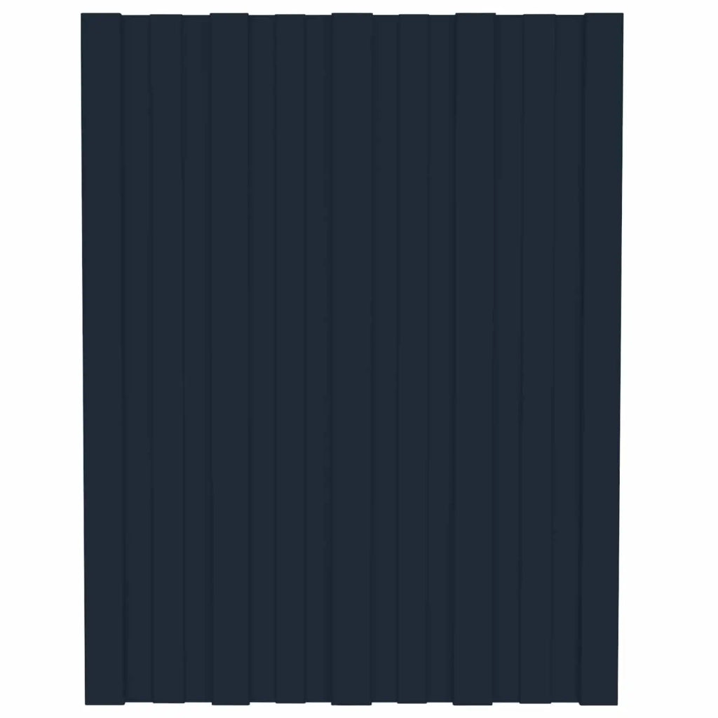 Pannello per tetto 12 pz Antracite 60 x 45 cm Acciaio zincato CFW2526067