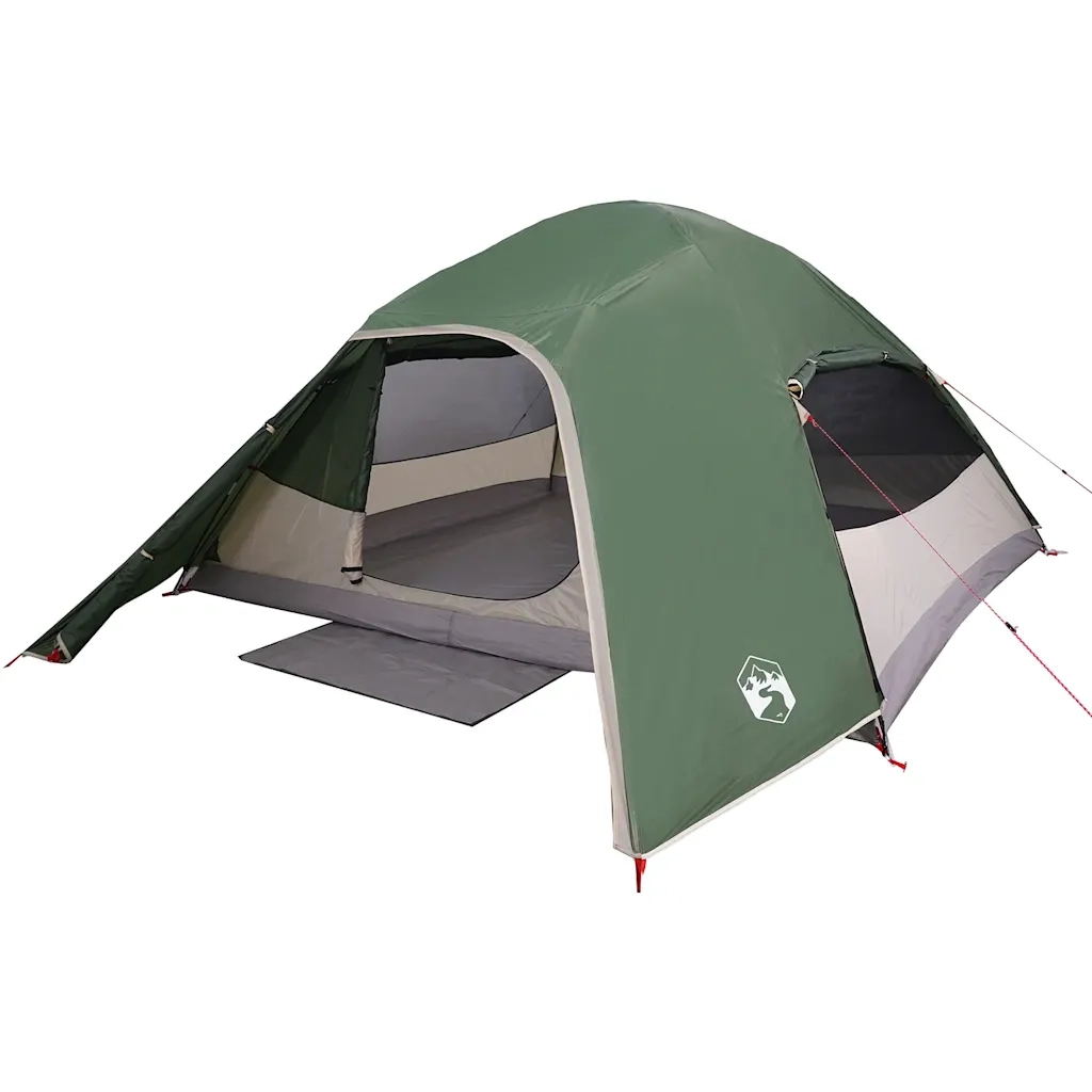 Tenda da Campeggio a Cupola per 6 Persone-Tenda per Escursionismo Verde Impermeabile 648820