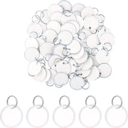 50 Etichette Metalliche a Cerniera per Bagagli 32 mm per Chiavi - Etichette in Carta con Cerniera per Etichette Codice per Bagagli