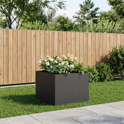Vaso da giardino Nero 80 x 80 x 60 cm Acciaio laminato a freddo 8005918