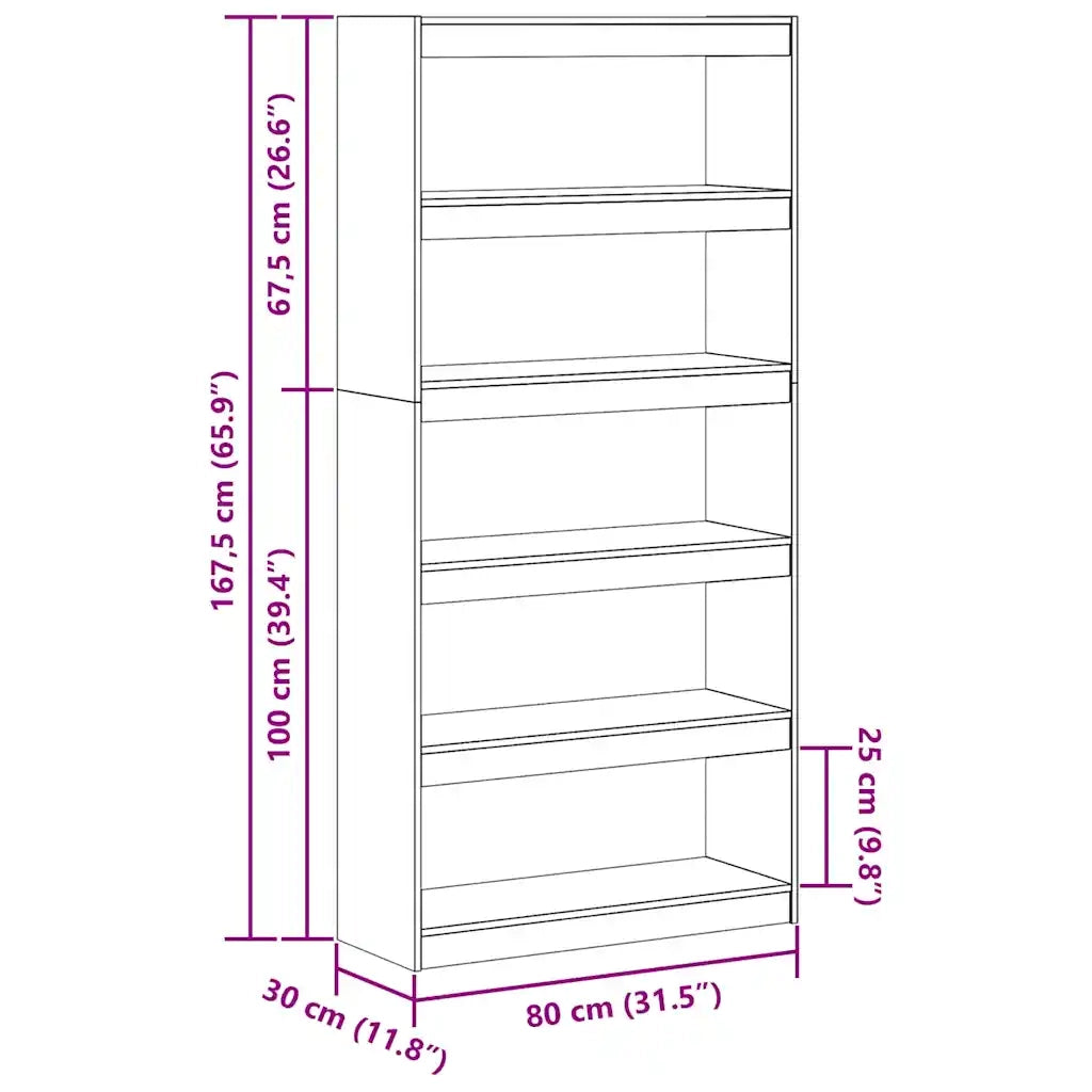 Armadio per Libri Marrone cerato 80 x 30 x 167,5 cm 869871