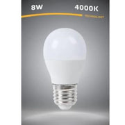 Trade Shop - Lampadina Led E27 G45 8 Watt 15d Bulbo Luce Bianco Caldo Freddo Naturale G4509 - -bianco Naturale      -