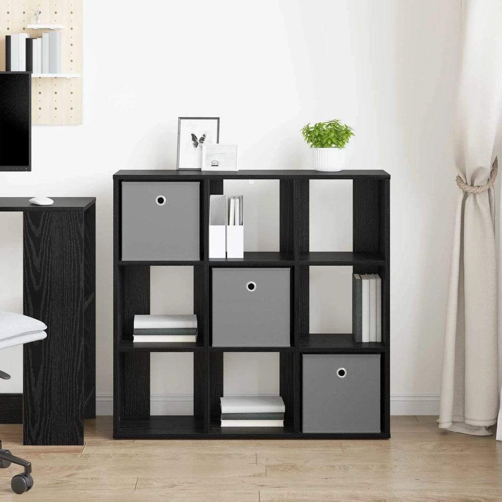 Credenza con cassetto Rovere Nero 88,5 x 29 x 84,5 cm 8000485