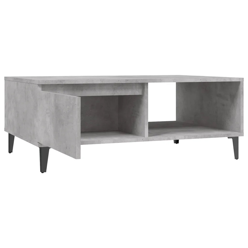 Tavolino da Salotto Grigio Cemento 90x60x35 cm in Truciolato cod mxl 29769