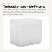 Interdentale Tandenstoker in Doppia Testa con Flessibile Filo - 1100 Stuks - Per la Curatela Interdentale e la Pulizia dei Denti
