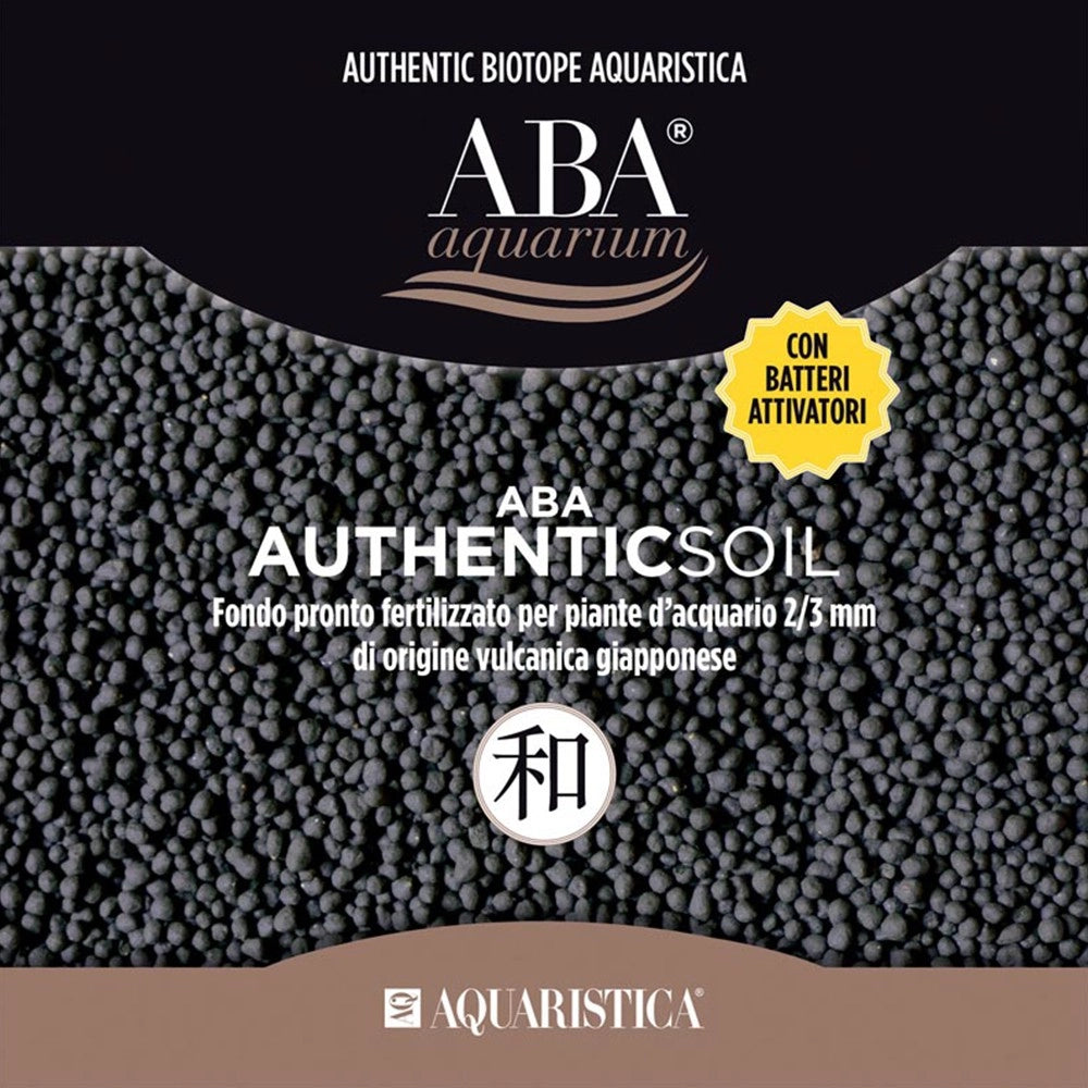 Aquaristica ABA FondoPronto Authentic Soil 2,5 L- substrato fertile di origine vulcanica per acqua dolce Colore: Nero Fine, Granulometria: 2-3 mm