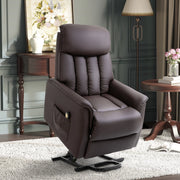 Poltrona relax elettrica reclinabile con alzapersona marrone