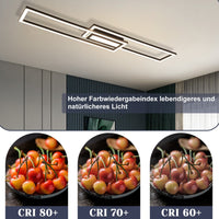 ZMH Lampada da soffitto plafoniera LED geometrica 50W dimmerabile telecomando