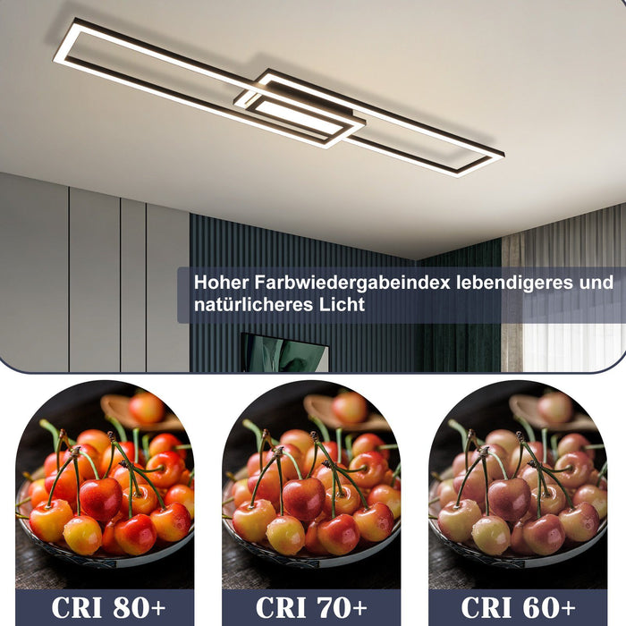 ZMH Lampada da soffitto plafoniera LED geometrica 50W dimmerabile telecomando