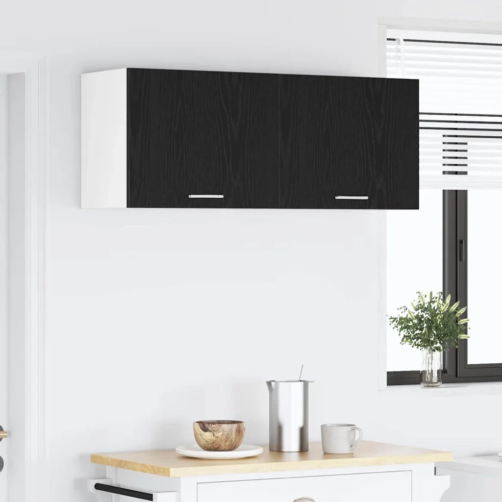 Armadio pensile con porta Rovere Nero e Bianco 50 x 31 x 40 cm 884148