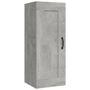 Armadietto a Muro | Mobile a Parete Grigio Cemento 35x34x90 cm Legno Multistrato