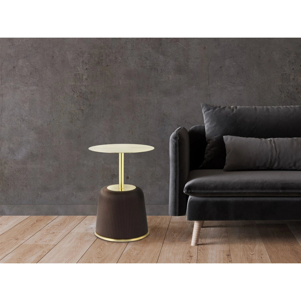 Tavolino da salotto Jokai 300 marrone con base rivestita