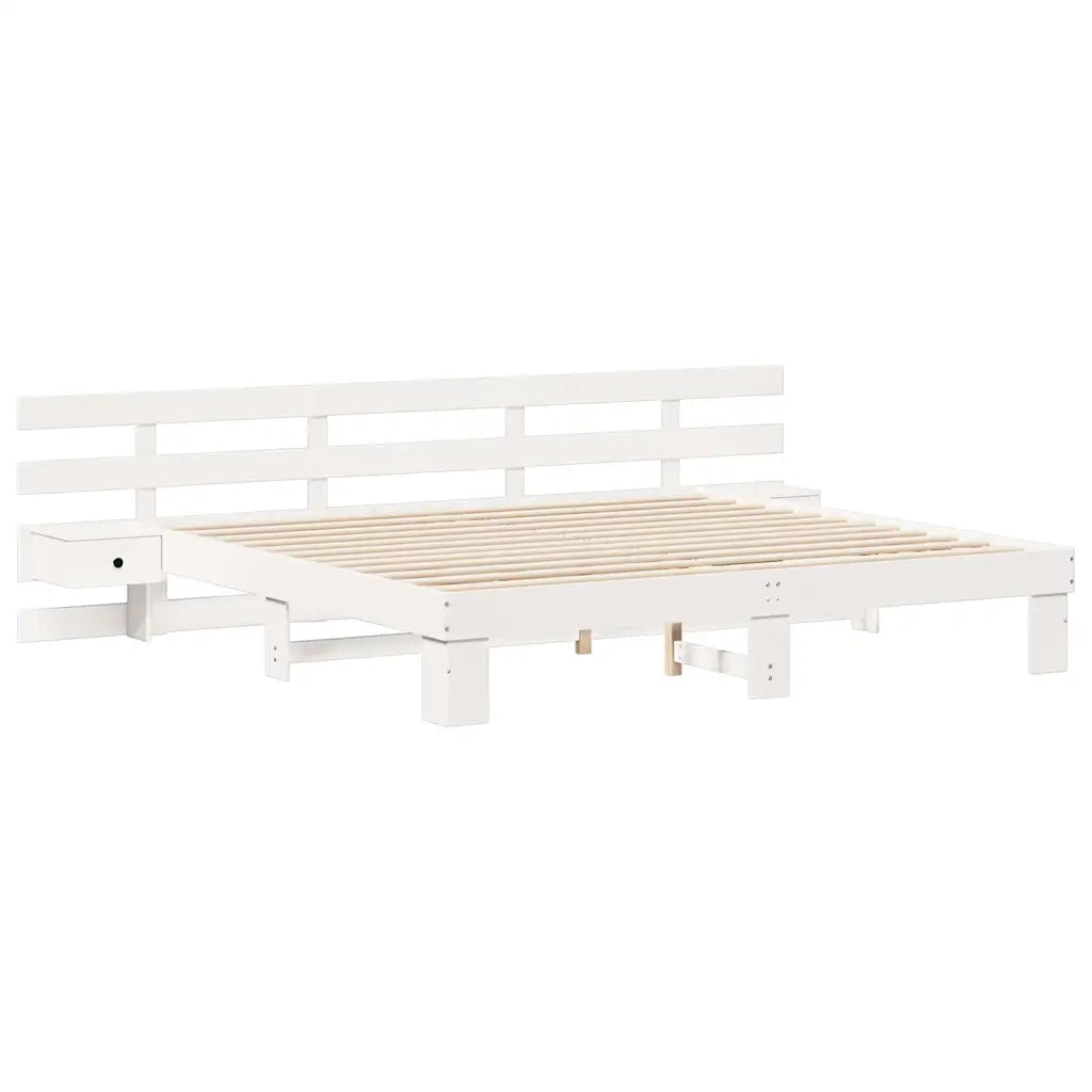 Struttura del letto Bianco 180 x 200 cm Pino massello 3385680