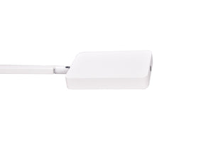 Lampada da Tavolo da Interno a LED in Metallo Bianco Opaco