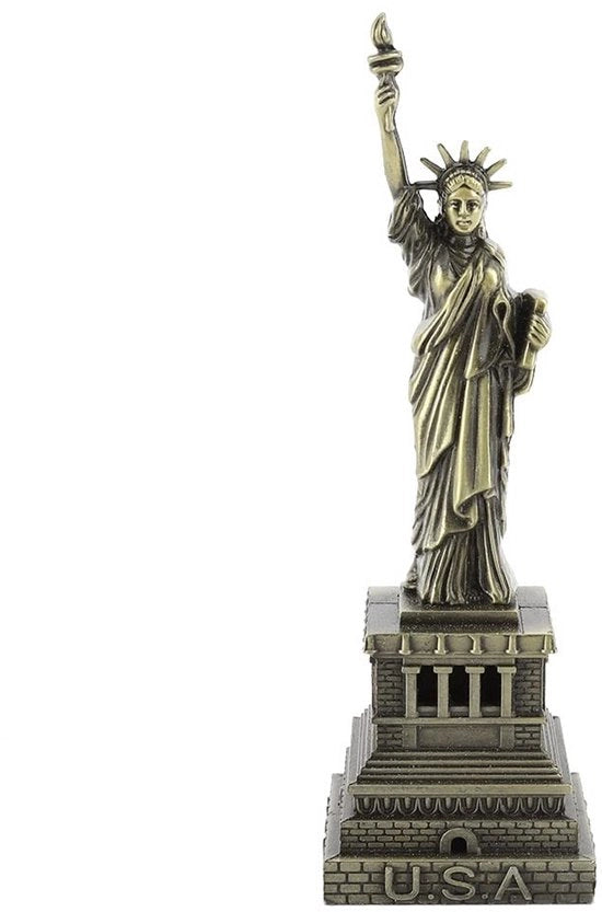 Statua di Libertà in rame antico - Decorazione - Oggetto decorativo - Souvenir - Arredamento - Decorazione da tavolo - Grande regalo - Statua decorativa