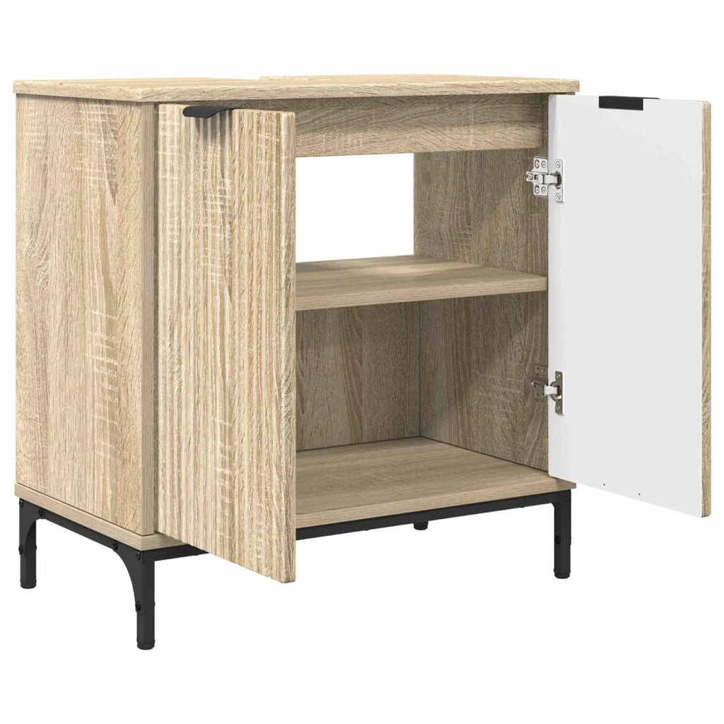 Armadio per Lavabo da Bagno Rovere Sonoma 60,5 x 33,5 x 61 cm 883416