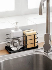 Organizzatore multifunzionale per cucina con saponetta e contenitore per rifiuti - Asciugamani e contenitore per sapone - Flessibile e in acciaio inossidabile