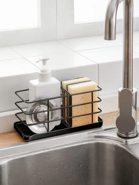 Organizzatore multifunzionale per cucina con saponetta e contenitore per rifiuti - Asciugamani e contenitore per sapone - Flessibile e in acciaio inossidabile