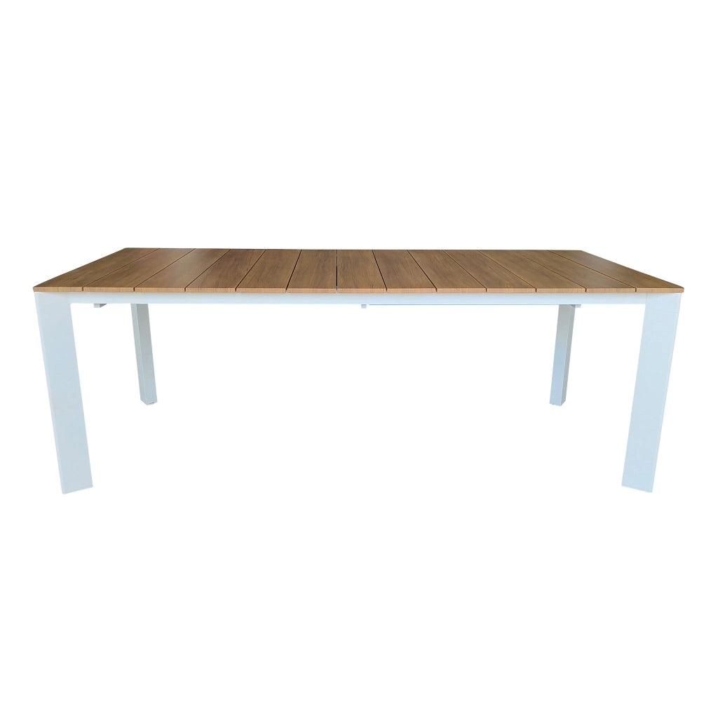 Tavolo da giardino allungabile piano effetto legno 215-280x100 cm - DEUS