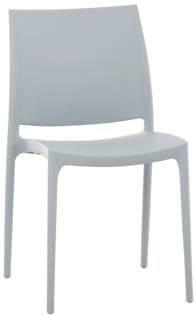 Sedia outdoor Maya impilabile grigio chiaro