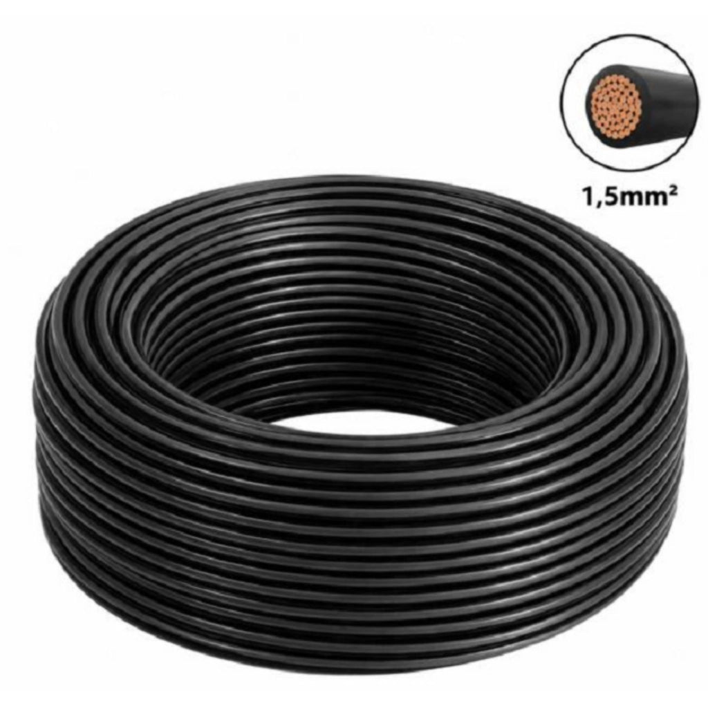 EcoPrice Cavo Unipolare FS17 D1.5mmxL100m Matassa Nero