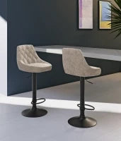 E-STYLO Sgabello moderno con alzata a gas, ideale per arredare con stile angoli bar, cucine con isola o penisola, 45cm X 50cm H. 84/100cm