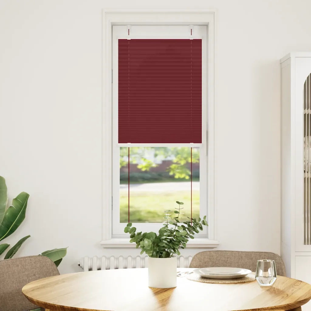 vidaXL Tenda Plissettata Rosso Bordeaux 50x150 cm Larghezza Tessuto