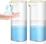 Dispensatore di sapone schiumante senza contatto 400 ml IPX5 impermeabile alla pioggia, montaggio a parete tavolo-sensore per cucina e bagno - 2 pezzi