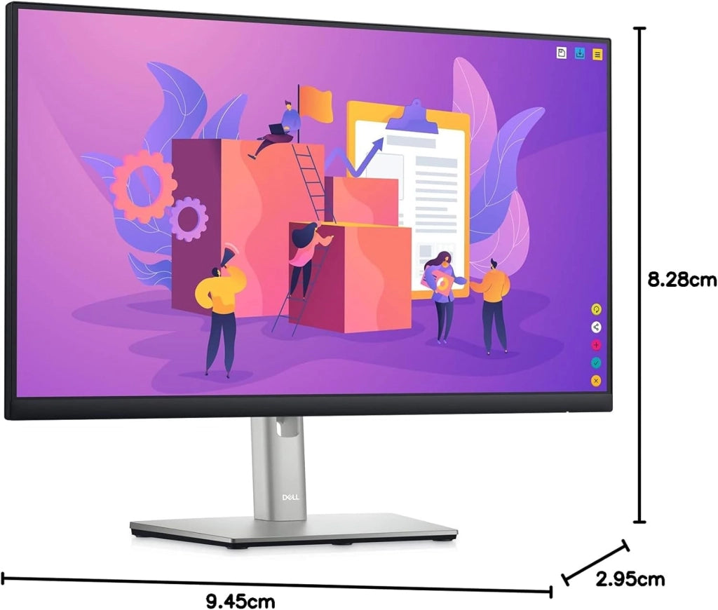 P2722H 27" Full HD (1920x1080) Monitor, 60Hz, IPS, 5ms, 99% sRGB, DisplayPort, HDMI, VGA, 5x USB, 3 Anni di Garanzia, Nero