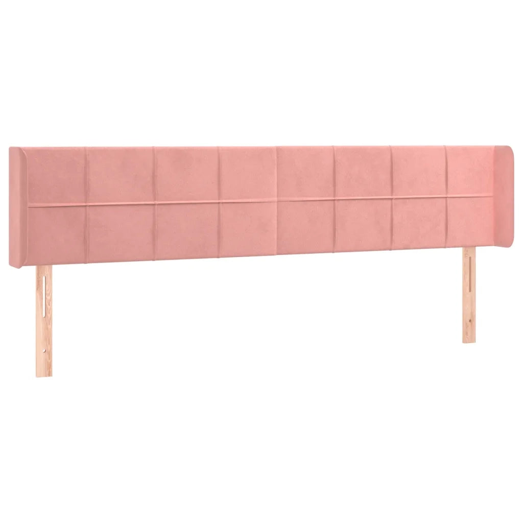 Testiera | Testata a LED Rosa 203x16x78/88 cm in Velluto