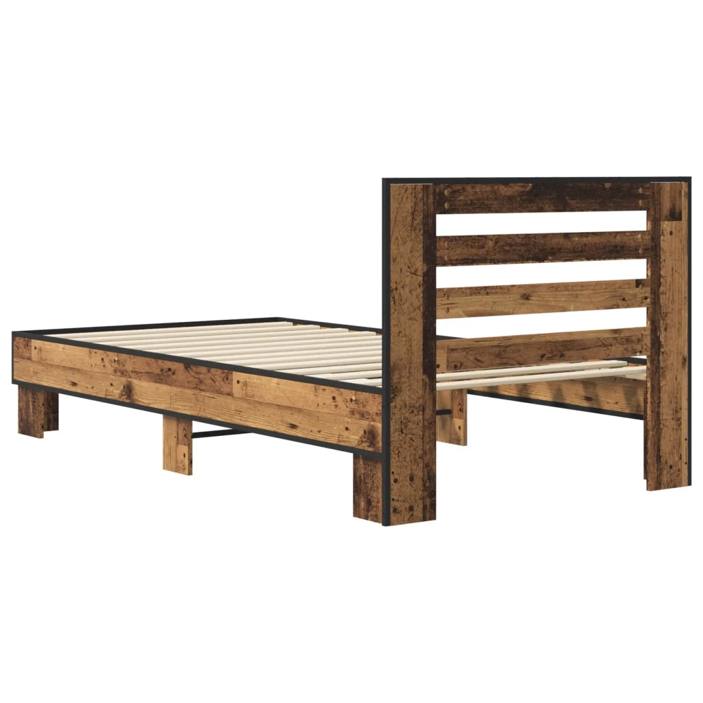 Struttura letto con testata Legno antico 80 x 200 cm