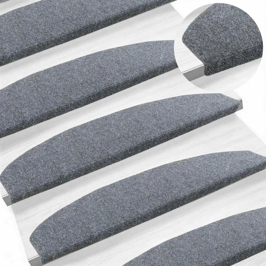 Tappetini per scale autoadesivi 15 pcs Grigio Chiaro