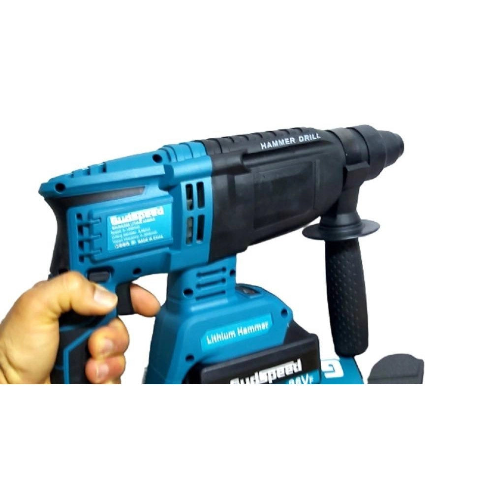 Trade Shop - Tassellatore A Batteria 2 Batterie Martello Demolitore Percussione Trapano Sds -