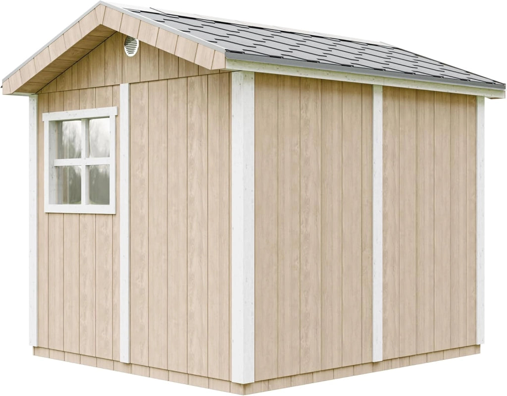 Casetta da giardino di qualit? premium 5,9 m² - H252x250x294 cm - Timbela M913-TERRA BROWN