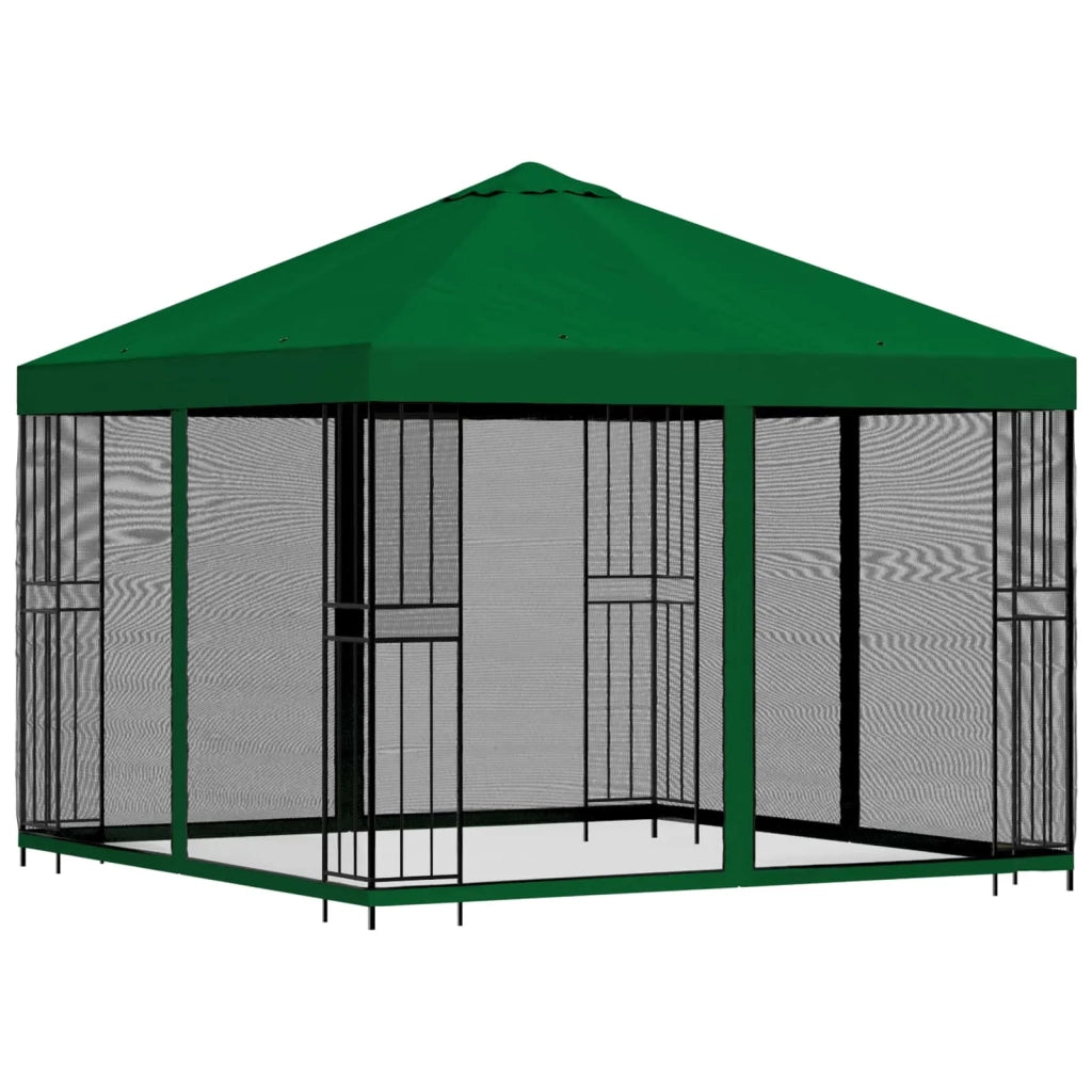 Gazebo | Pergolato da giardino con pareti laterali 3 x 3 m Verde