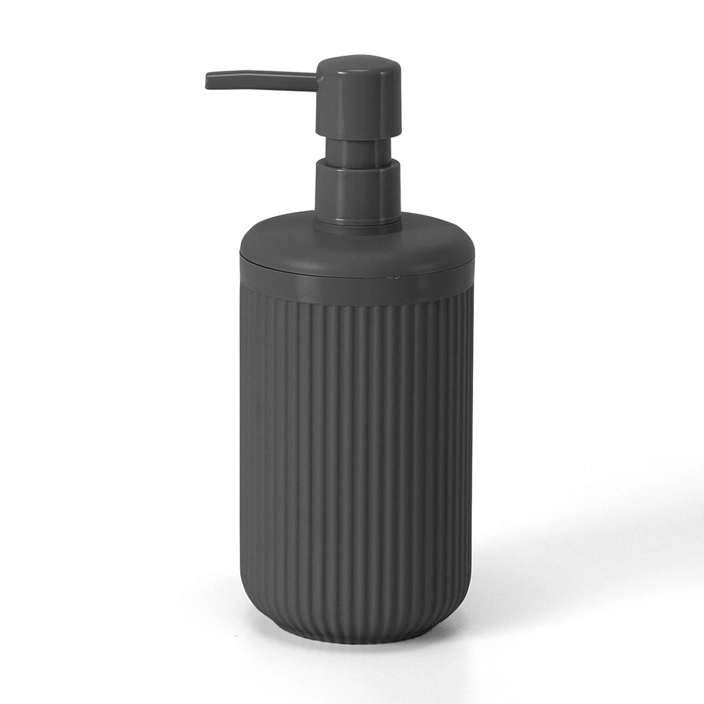Dispenser sapone grigio in plastica rigida cannettata Arizona