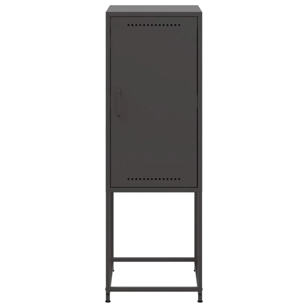 Buffet credenza cassettiera armadio mobile contenitore organizer cucina soggiorno salotto alto 36 x 39 x 107 cm acciaio nero 02_0034913