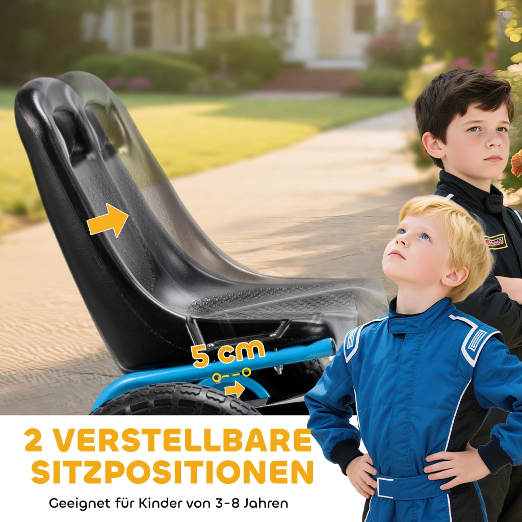 Go-Kart per Bambini con Sgabello Regolabile ¨C zephmum ¨C Blu