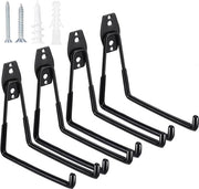 Garagehaken pesanti - 4 pezzi di fissaggio alla parete per appendere attrezzi e accessori da giardino