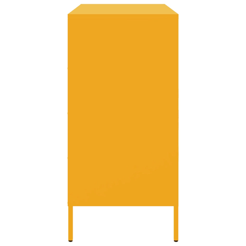 vidaXL Credenza Giallo Senape 68x39x79 cm in Acciaio